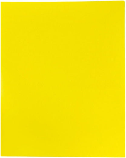 JAM PAPER Plastic 2 Pocket POP Folders - Durable School Folders - Yellow - Bulk 48/Pack