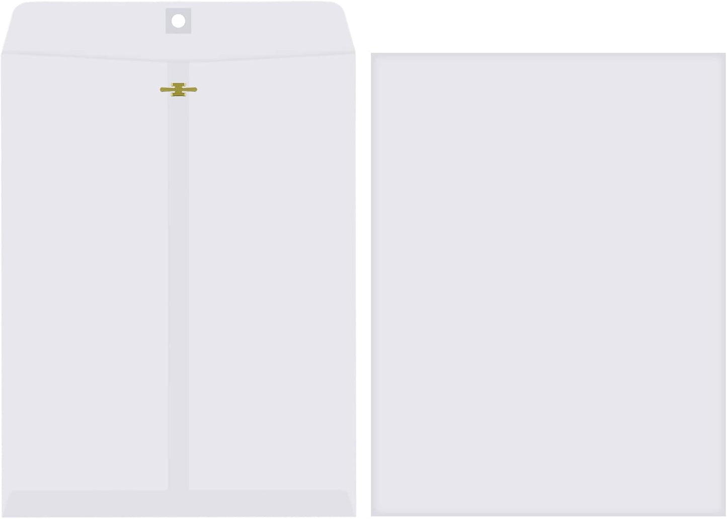 Frienda 4 Sizes Clasp Envelopes Kraft Paper Catalog Clasp Envelope with Closure for Filing, Storing or Mailing Documents, 50 Pieces(5 x 7 In, 6 x 9 In, 9 x 12 In, 10 x 13 In,White)