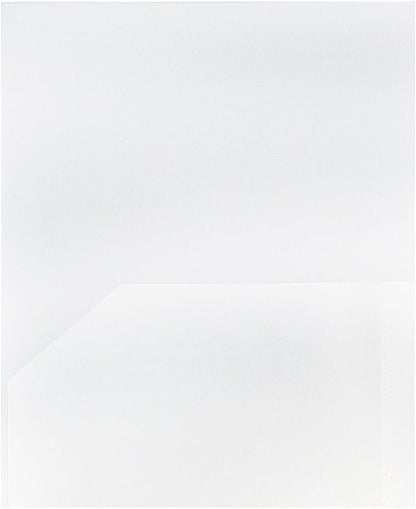 JAM PAPER Plastic 2 Pocket POP Folders - Durable School Folders - Clear - Bulk 144/Box