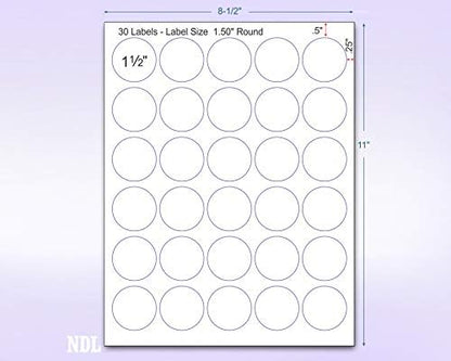 NextDayLabels - 8-1/2 x 11 Neon Color High Light Fluorescent Labels for Laser & Inkjet Printer (Pink Fluorescent, 1.5" Round - 30 Per Page | 3000 Labels)