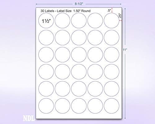 NextDayLabels 8-1/2 x 11 Neon Color High Light Fluorescent Labels for Laser & Inkjet Printer (RED Fluorescent, 1.5" Round - 30 Per Page | 750 Labels)