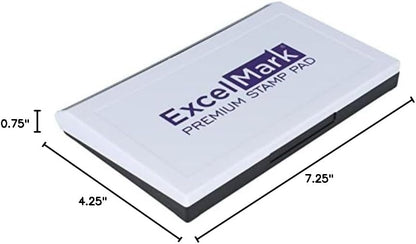 ExcelMark Rubber Stamp Ink Pad Extra Large 3-7/8" x 7" (Purple)