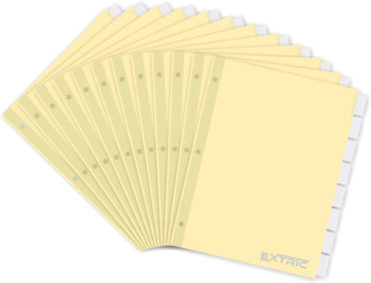 8-Tab Binder Dividers for 3 Ring Binder, Insertable Clear Big Tabs, Bulk Letter Size Paper Divider, 8.5 x 11 inch, 12 Sets (96 Dividers Total)