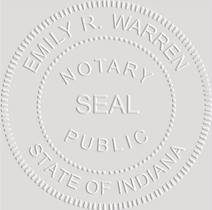 MaxMark Notary Seal Round Pink Embosser for Indiana State - Includes Gold Burst Seal Labels (50 Count)