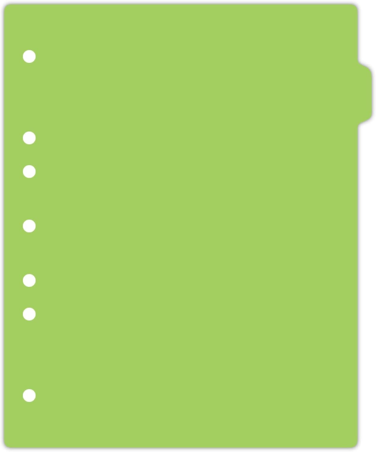 Carstens - Heavy Duty Plastic Ring Binder Dividers, Side Tab, 1/9 Cut, Tab 2 Position, US Letter, Lime, Pack of 10, (2618-11) - Ideal Medical Chart Dividers or Index Tabs for 3 Ring Binders