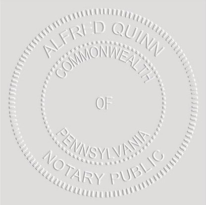 MaxMark Notary Seal Round Pink Embosser for Pennsylvania State - Includes Gold Burst Seal Labels (50 Count)