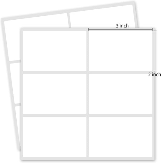 2×3 Inch Removable Blank Freezer Labels,Water/Oil/Tear Resistant/Ink Won't Smudge No Residue (120pcs,1 Bag)