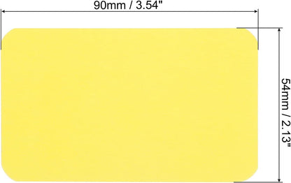 PATIKIL 3.5" x 2" Blank Paper Business Cards, 100 Pack Small Index Flash Cards Words Message Note Card Mini Paper Tags for DIY Gift Craft Scrapbooking, Yellow
