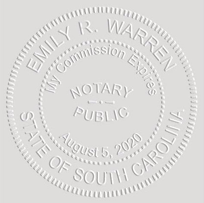 MaxMark Notary Seal Round Embosser for South Carolina State - Includes Gold Burst Seal Labels (50 Count)