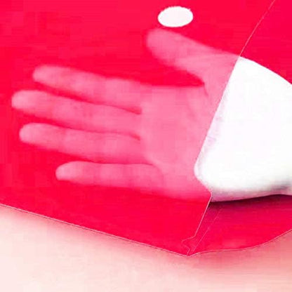 Poly Envelope 12 Pcs Document Envelopes with Snap Button Quality Clear Document Folder for A4 Size (red)