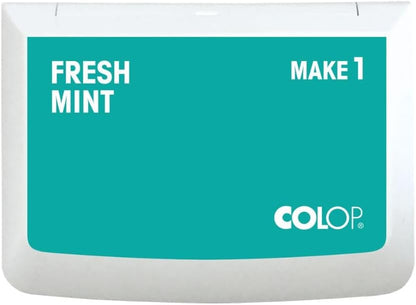 COLOP Make Series, Ink Stamp Pads, with Non-Toxic Premium Ink, Water-Based Acid-Free (Fresh Mint, Make 1-1-15/16" x 3-1/2")