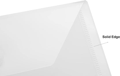 4x6 Plastic Envelopes Hook Loop Closure Coupon Receipt Storage Holder 40 Pack