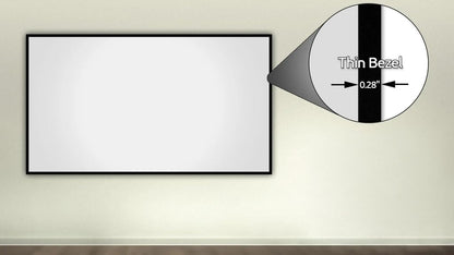 Silver Ticket Products S7 Series 6 Piece Thin Bezel Home Theater Fixed Frame 4K/8K Ultra HD, HDTV, HDR & Active 3D Projection Screen, 16:9 Format, 92" Diagonal, UST Flare Material S7-16992-FLARE