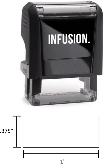 Infusion Self-Inking Custom Rubber Stamp (Personal or Business Use) - Choose from 16 Colors (3/8" x 1")