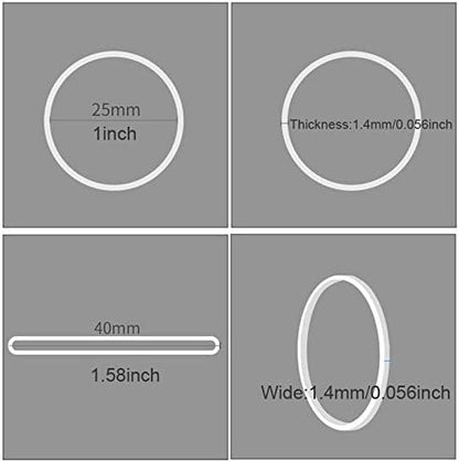 AMUU Rubber Bands 500pcs White about 1.2inch Small Rubber Bands 2.5-3cm rubber band for Office School Home Strong Elastic Band Loop Office Supplies