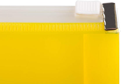 JAM PAPER Plastic Envelopes with Zip Closure - #10 Booklet Wallet - 4 1/8 x 9 1/2 - Yellow - 12/Pack