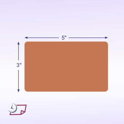 NextDayLabels 500 Rectangle Stickers (3" x 5") - Color Coding Labels Roll - Moving Labels for Boxes, Colored Inventory Stickers for Packing, Organizing, and Storage (Tan)