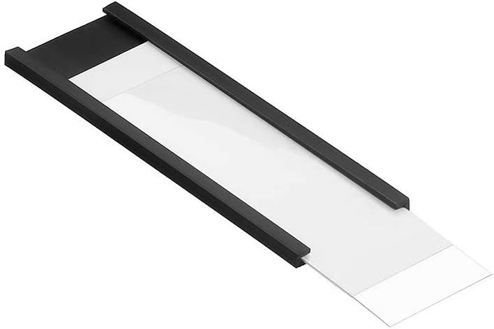 50 PCS Magnetic Label Holders with Magnets Magnetic Data Card Holder with Clear Plastic Protectors Channel Labels Racks for Office Home Shelf Metal Mailboxes Locker Whiteboard (1 x 3 Inch)