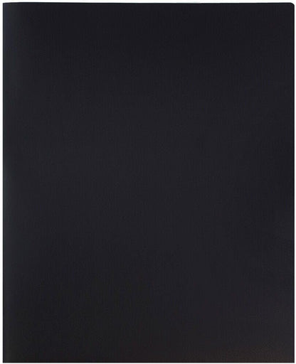 JAM PAPER Plastic 2 Pocket POP Folders - Durable School Folders - Black - Bulk 48/Pack