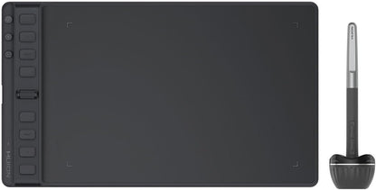 HUION Inspiroy 2 Medium Drawing Tablet with Scroll Wheel 8 Customized Keys Battery-Free Stylus 60° Tilt Support for Digital Art, Design, Sketch, 9x5inch Graphics Tablet, Black