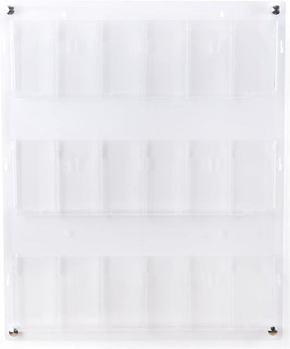 Displays2go 3-Tiered Clear Acrylic Magazine Rack, Adjustable, 9-18 Pockets - Clear (2RP9CLR)