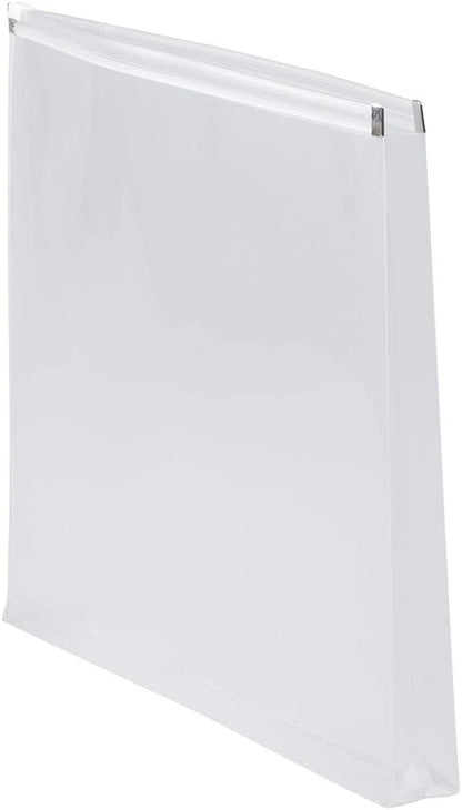 JAM PAPER Plastic Envelopes with Zip Closure - Letter Booklet - 9 3/4 x 13 - Clear - 12/Pack