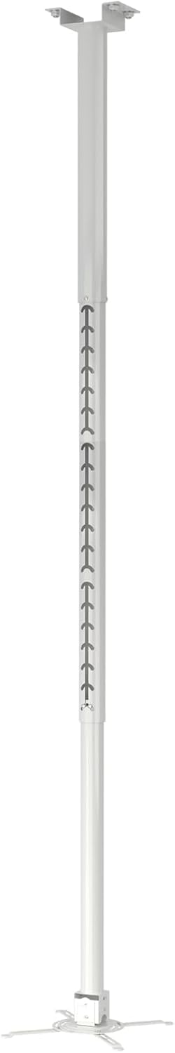 Projector Mount, 55 inch to 79 inch Adjustable Height ,Universal Full Motion Ceiling Bracket 22lb Max Weight and Extendable Arms Tilt Rotating Swivel Mount for Home and Office Projector White