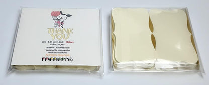 PPAPPAPPIYO 3.5x2 color index cards (100) Paper - Blank (ivory)