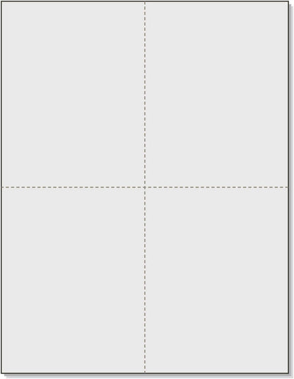 NextDayLabels - 8-1/2" x 11" Laser/Inkjet Postcards 4 Per Page, (4-1/4" x 5-1/2" Each Card | Gray, 1000 Cards)