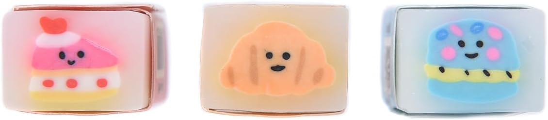 18 Pack Dessert Erasers for Kids, Kawaii for Students, Jelly for School Supplies Prize Gifts Party Favors