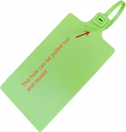 Plastic Seals Shipping Tags Logistics Use Big Sign Tie Large Label Tie, 255mm Total Length, Package of 100pcs (Fluorescent green)