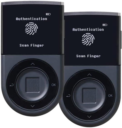 D'CENT Hardware Wallet – Biometric Cold Wallet for Crypto with Fingerprint Authentication | Secure Bluetooth Storage for Bitcoin, Ethereum, XRP, XDC, Solana, Stablecoins & More. (Double unit)
