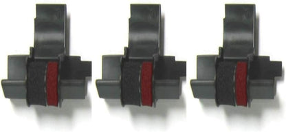 (3 Pack) COMPUMATIC Compatible/Replacement Calculator Ink Roller, Black/Red IR-40T, for Casio HR-300RC HR-200RC HR-170RC HR-150RC HR-100RC HR-100TM HR-150TM and More