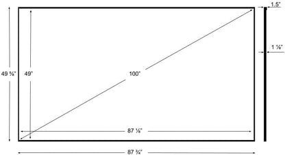Silver Ticket Products S7 Series 6 Piece Thin Bezel Home Theater Fixed Frame 4K/8K Ultra HD, HDTV, HDR & Active 3D Projection Screen, 16:9 Format, 100" Diagonal, UST Flare Material S7-169100-FLARE