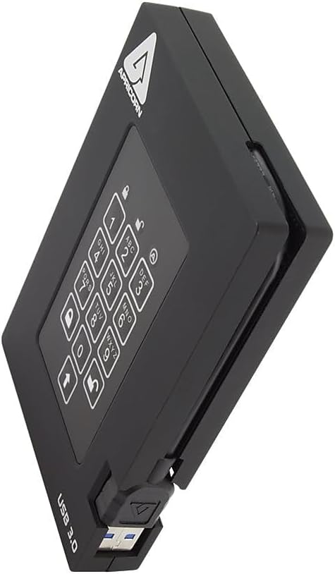 Aegis Fortress 2TB USB 3.0 External Hard Drive, Black