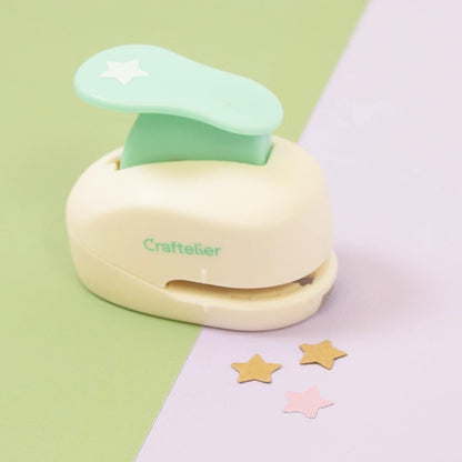 Craftelier - 3/8 Inch Star Hole Punch with Lever Press – Star Hole Puncher for Paper Crafts | Star Punch for Scrapbooking, DIY Cards & Journals | Hole Punch Shapes for Paper & Cardstock.