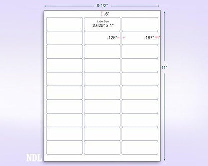 NextDayLabels - 8-1/2 x 11" Neon Color High Light Fluorescent Labels for Laser & Inkjet Printer (Pink Fluorescent, 1" x 2-5/8" - 30 Per Page | 750 Labels)