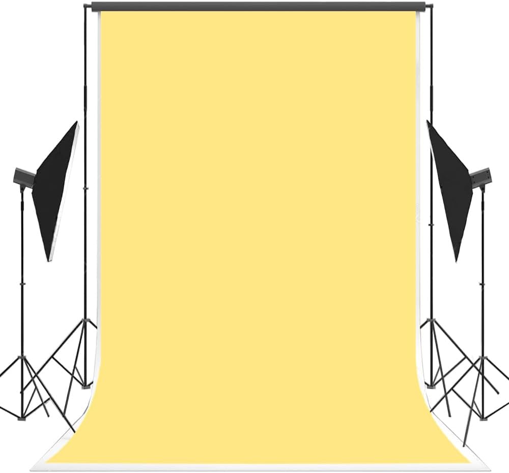 5X7ft Yellow Backdrop Background for Portrait Photography Photo Booth Backdrop for Photoshoot Background