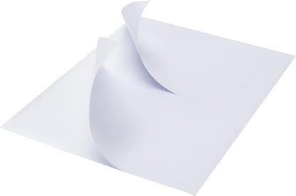 MFLABEL Half Sheet Labels with Self Adhesive, 8.5 x 11 Inches Packaging Labels, Address Labels, Shipping Labels for Laser & Inkjet Printers, 100 Count(50 Sheets)