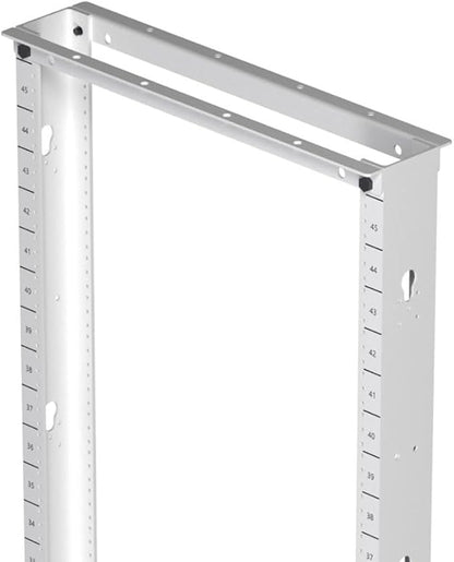 NavePoint 45U 2 Post Rack Open Frame Server Rack for 19 Inch Equipment, AV, Networking, Data & IT Devices, 2-Post Rack 45U 661lbs Weight Capacity, White