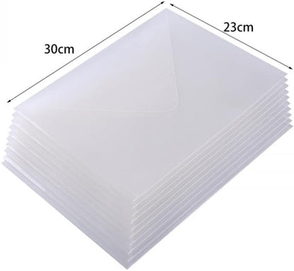 10 Pack Large Size Upgard Plastic Storage Envelopes for Dies and Stamps Plastic Reusable Envelopes Bags for Cutting Dies Stencil Embossing Crafts for DIY Scrapbooking Paper Card Craft Organizer Holder