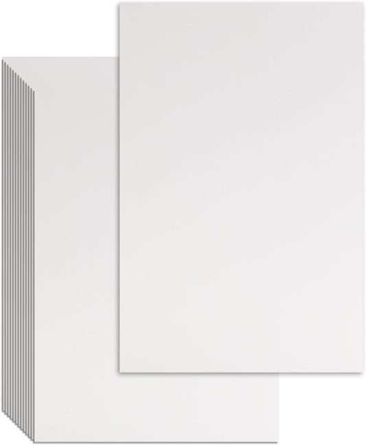 25 Pcs Book Board, Binder Board, Cover Board, Heavy Duty Chipboard for Book Binding, DIY Cardboard (White, 5.5 x 8.5 Inch 80PT)