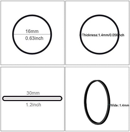 Rubber Bands Black Small Mini Elastic Band 1300Pcs rubber band For Office & Home Supplies Inside Diameter 0.63inch