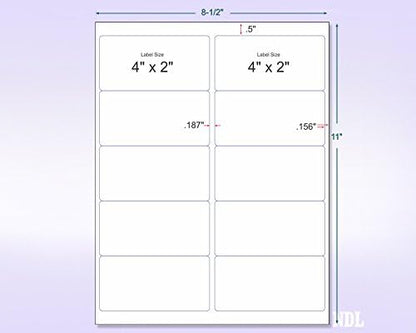 NextDayLabels - 8-1/2 x 11 Neon Color High Light Fluorescent Labels for Laser & Inkjet Printer (Orange Fluorescent, 4 x 2-10 Per Page | 1000 Labels)