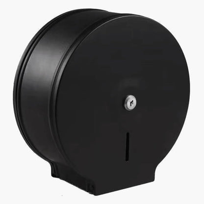 Black Stainless Steel Paper Towel Dispenser Wall Mount, TOBEFORT Commercial Jumbo Toilet Paper Dispenser, 9 Inch Roll with 2.5 Core, Toilet Paper Holder Bath Tissue Dispenser with Lock Key