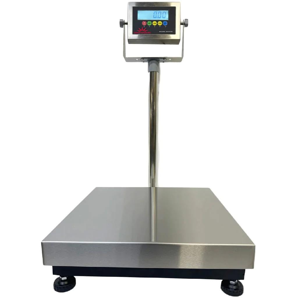 Liberty LS-916-18x18 Industrial Portable Bench Scale Stainless Steel with 600 lb Capacity & .05 lb Accuracy