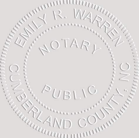 MaxMark Notary Seal Round Embosser for North Carolina State - Includes Gold Burst Seal Labels (50 Count)