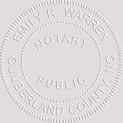 MaxMark Notary Seal Round Embosser for North Carolina State - Includes Gold Burst Seal Labels (50 Count)