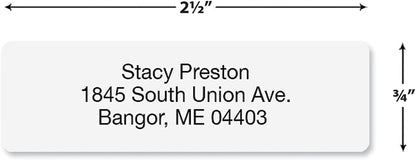 Personalized Return Address Labels, Roll of 500 Gloss White Self-Adhesive Labels Without Dispenser, Customize with Name & Shipping Address, Colorful Images