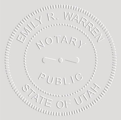 MaxMark Notary Seal Round Embosser for Utah State - Includes Gold Burst Seal Labels (42 Count)